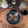 Platzset - Braunes Leder Oval