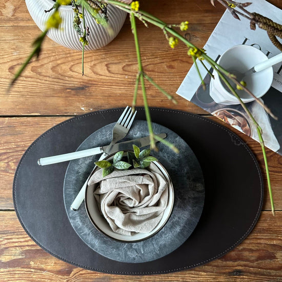 Platzset – Braun Leder