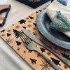 Platzset aus Kork - Schwarze Weihnachten