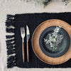 Platzset Schwarz - Recycling Cotton
