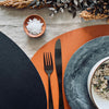 Platzset - Wendbar Cognac / Schwarz - Oval