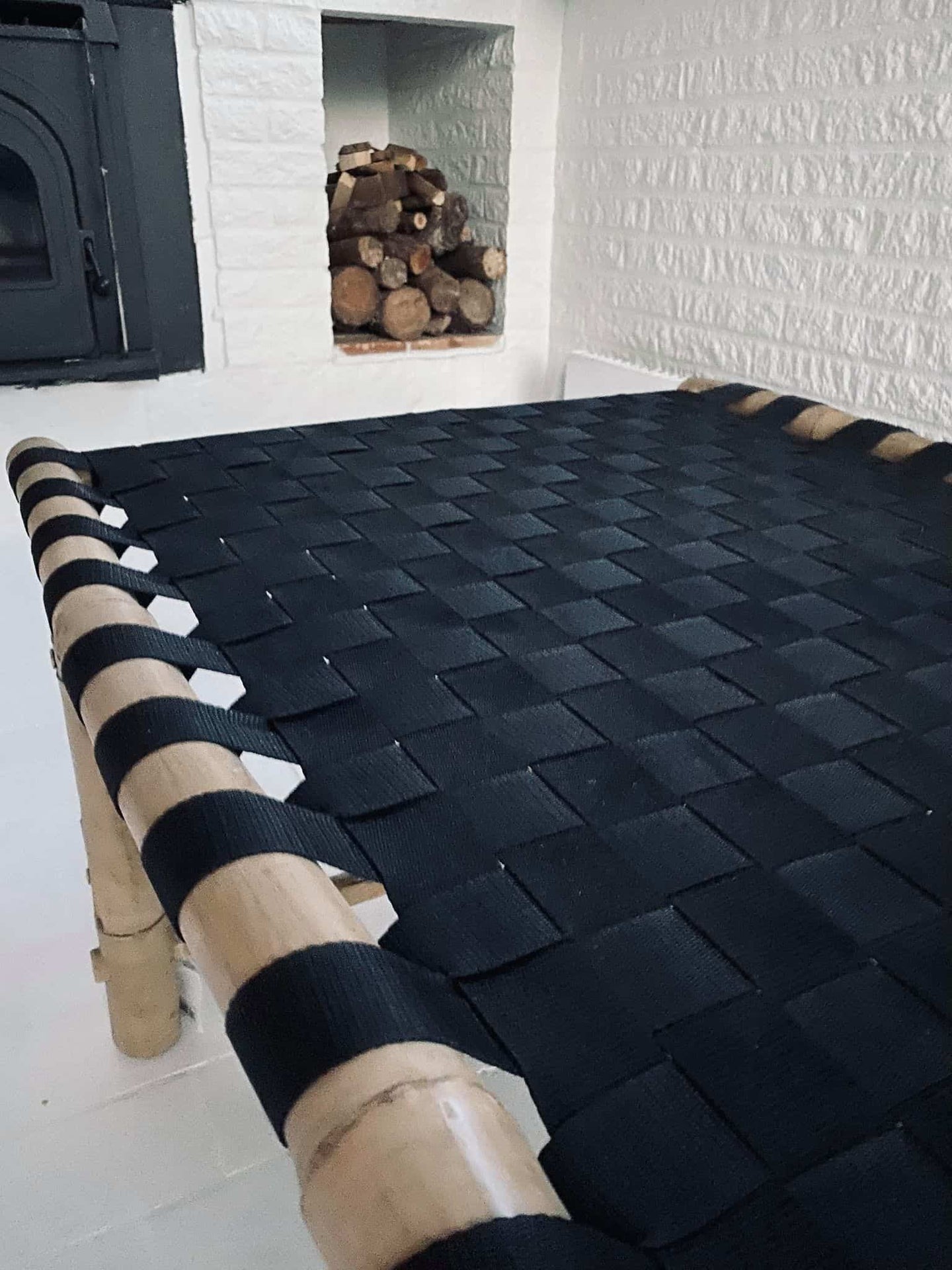 Daybed i bambus - Sort sæde - VIAMAJA.DK