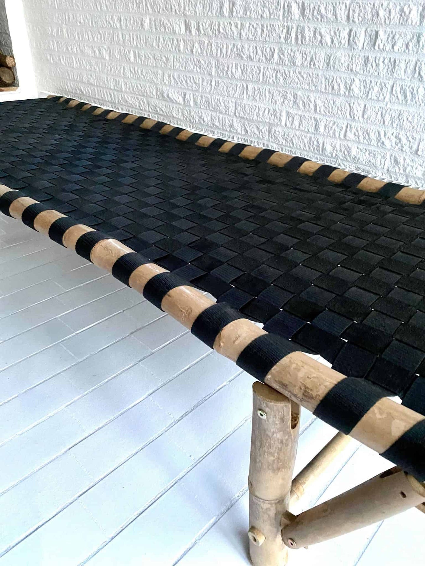 Daybed i bambus - Sort sæde - VIAMAJA.DK