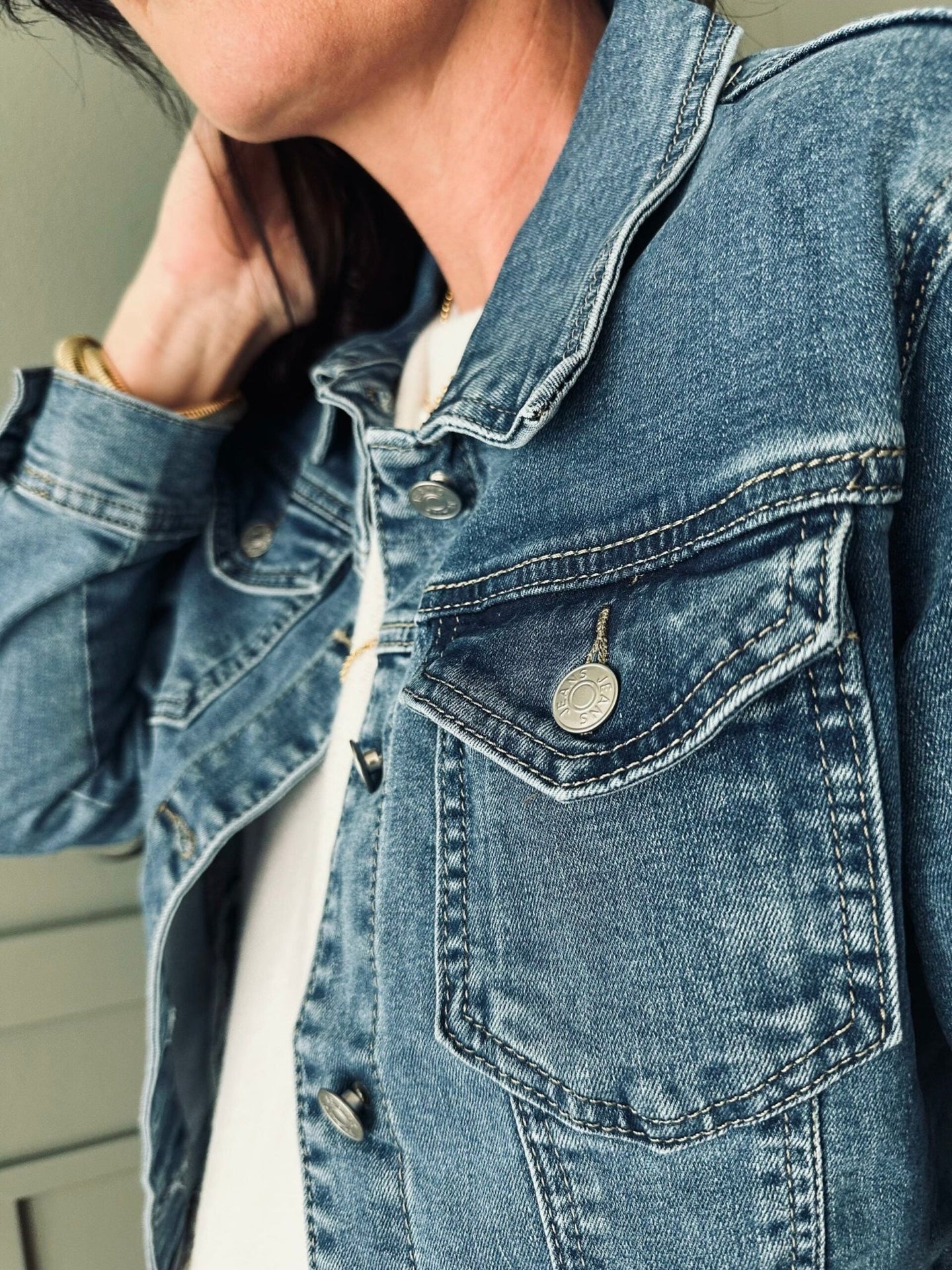 Denim jakke med stretch - VIAMAJA.DK