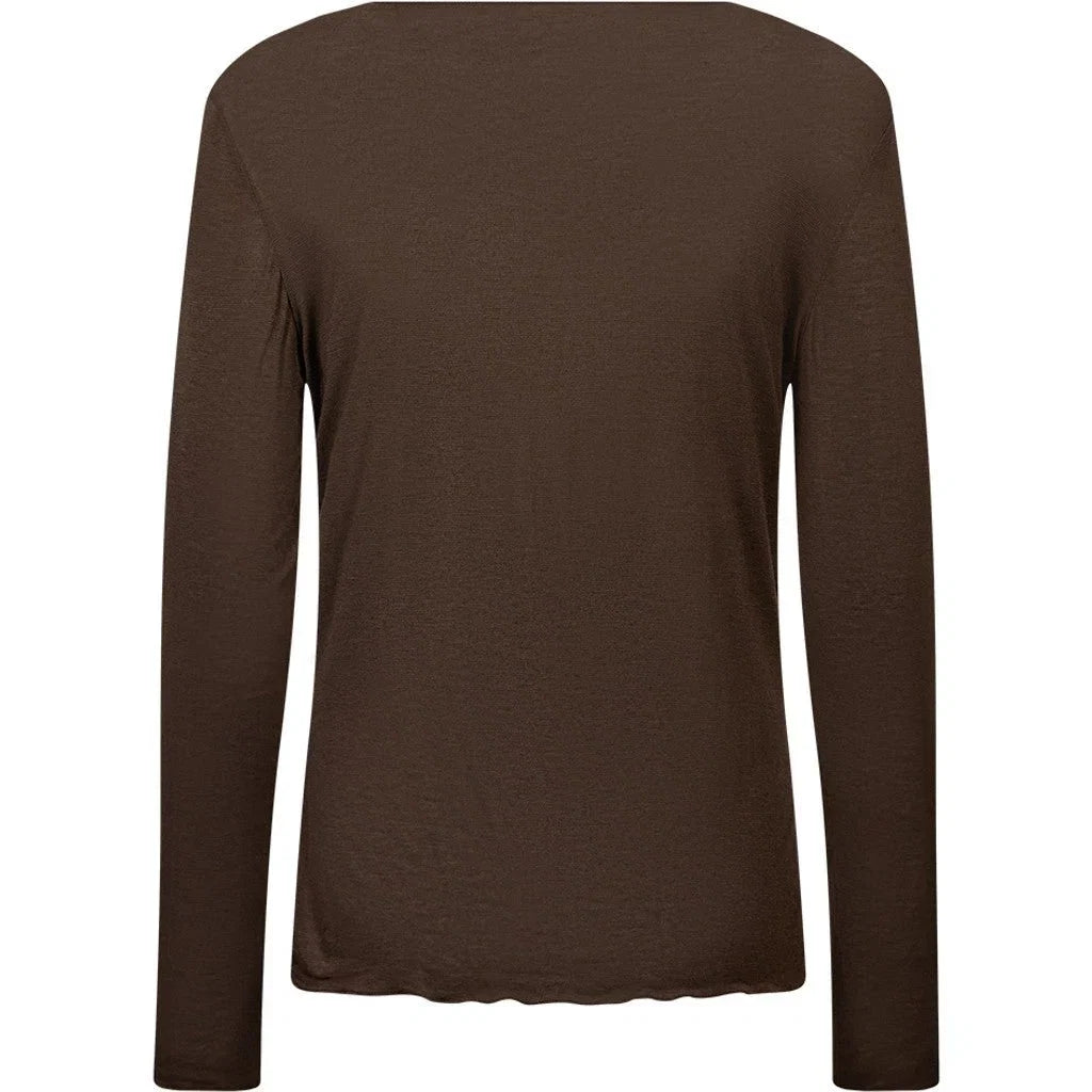 Bluse Drew Cashmere mix - Dark Brown