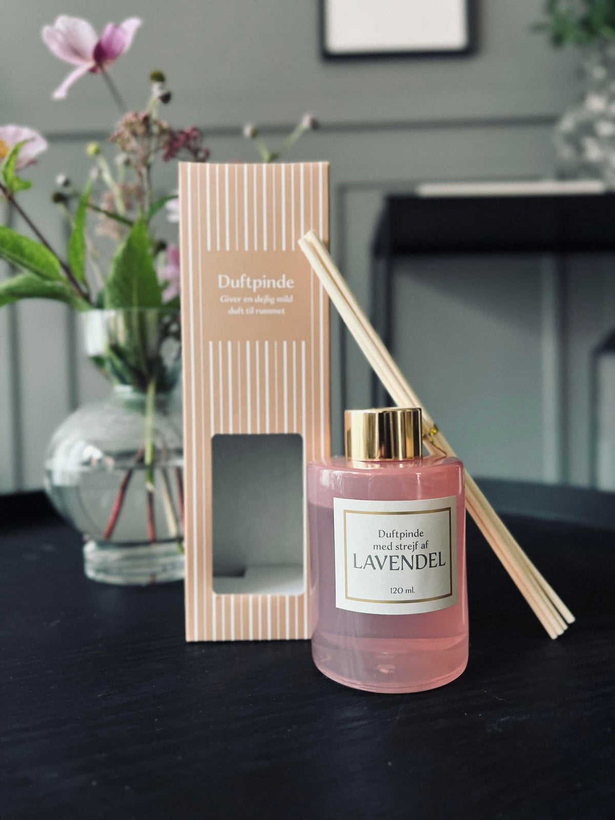 Duftepinde Lavendel Rosa 120ml - VIAMAJA.DK