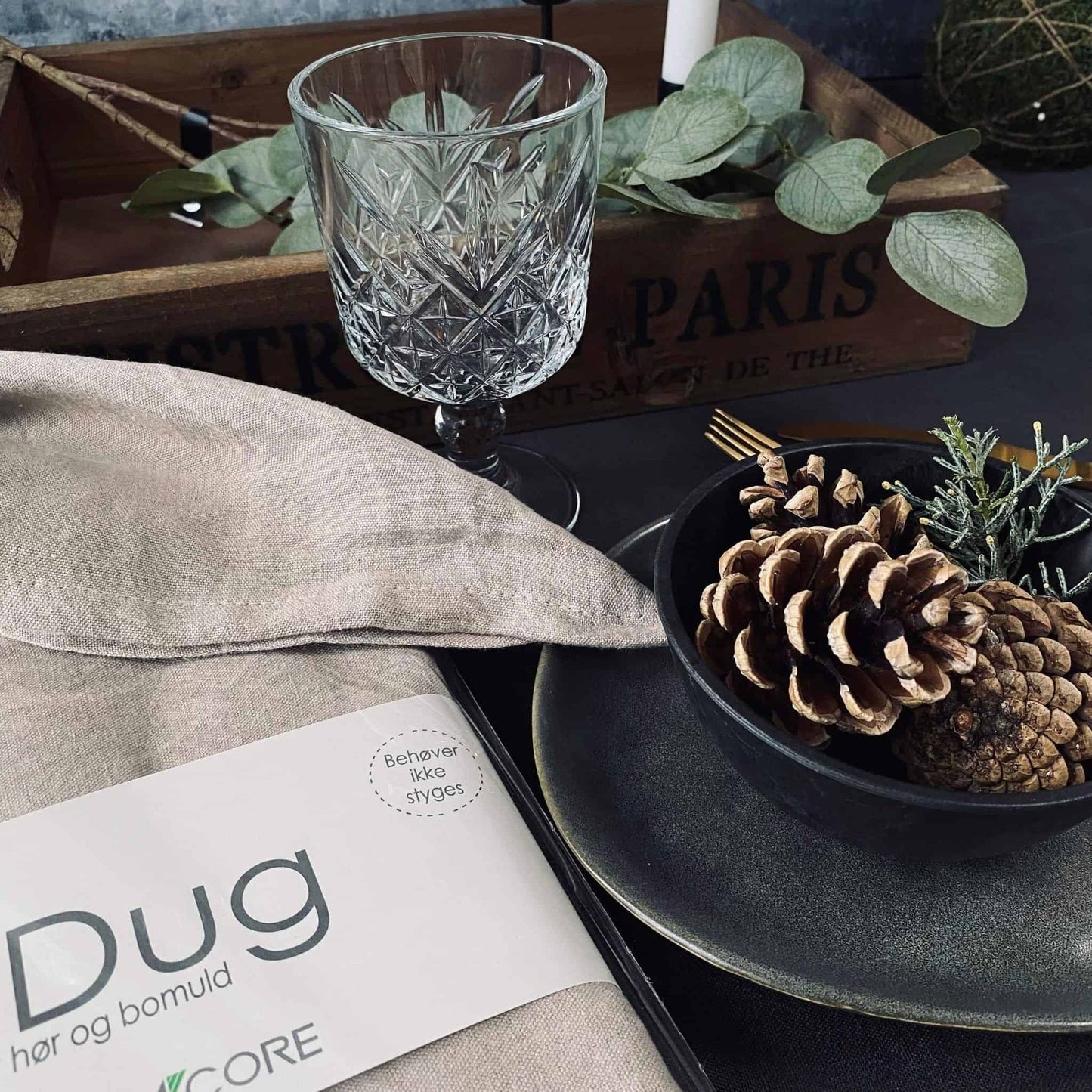 Dug i vasket hør 140x270cm – Natur - VIAMAJA.DK