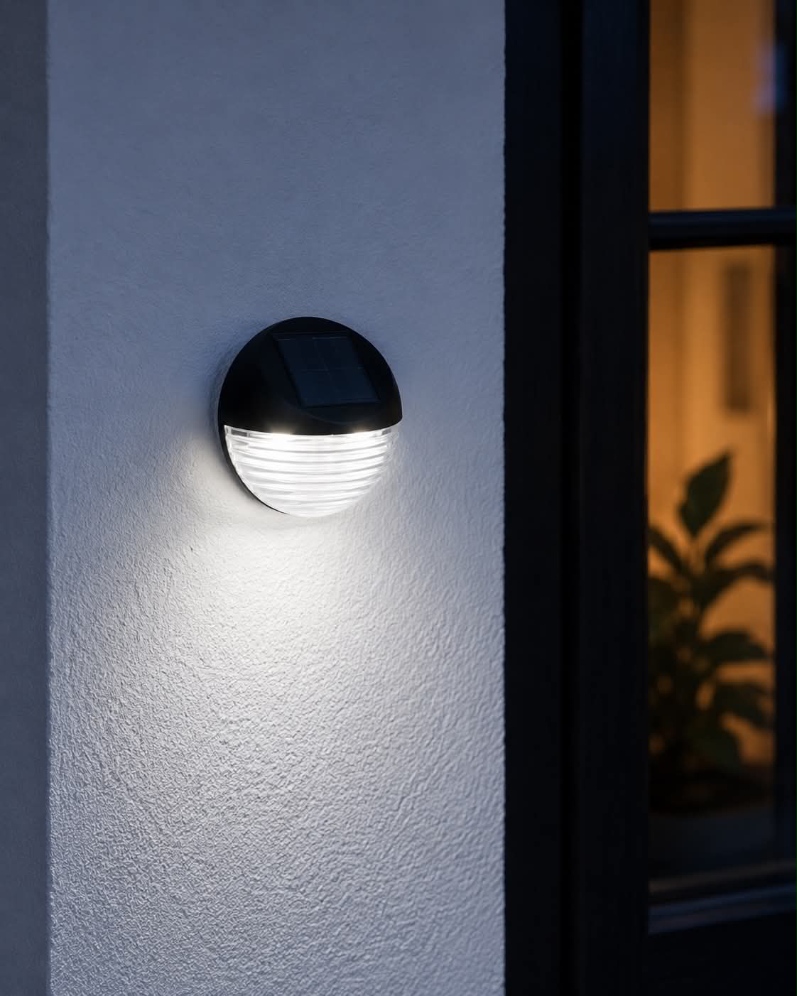 Wandleuchte mit Solarzellen – Set mit 4 Stück