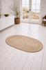 Geflochtener Juteteppich - Oval