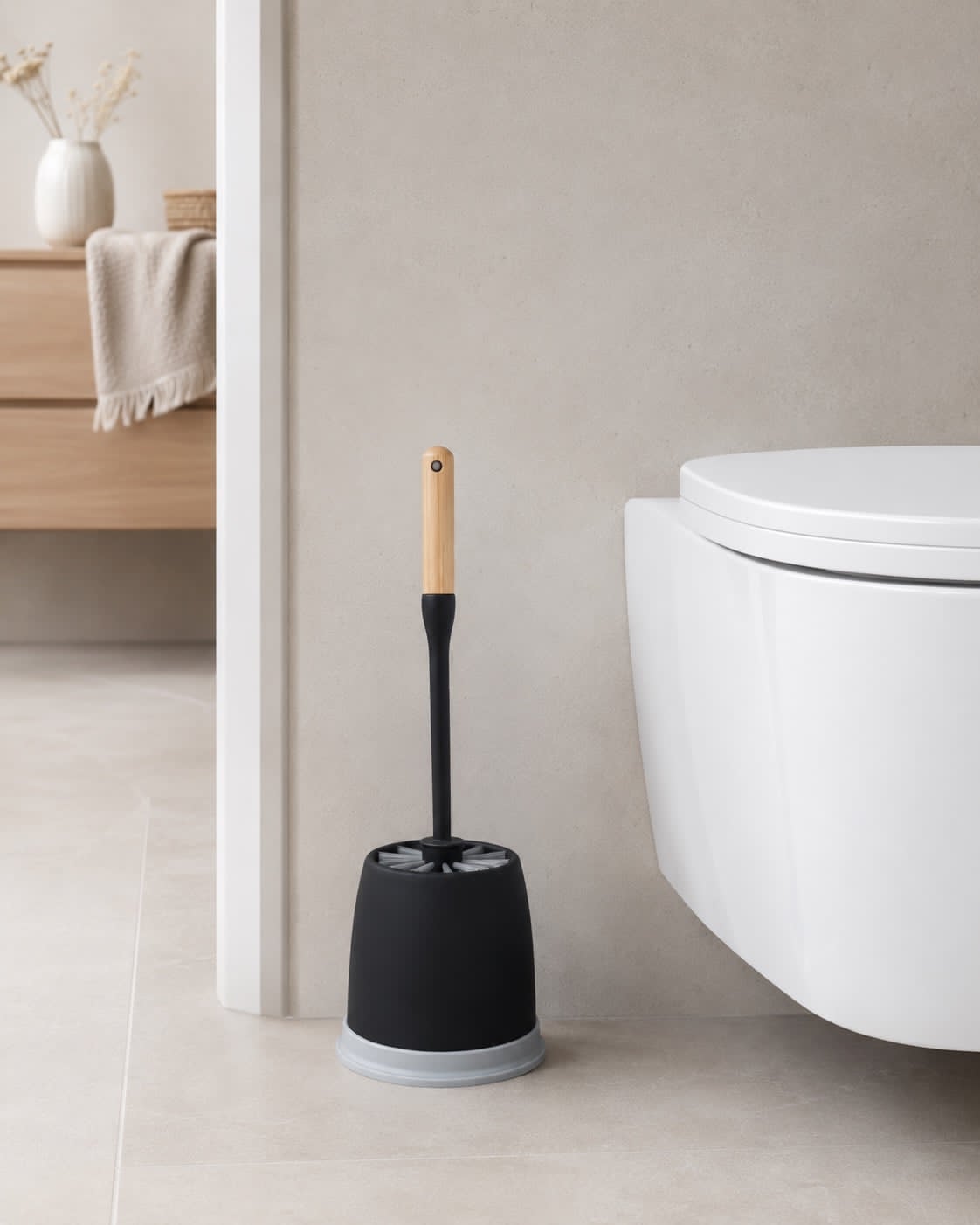 Toilettenbürste mit Bambus