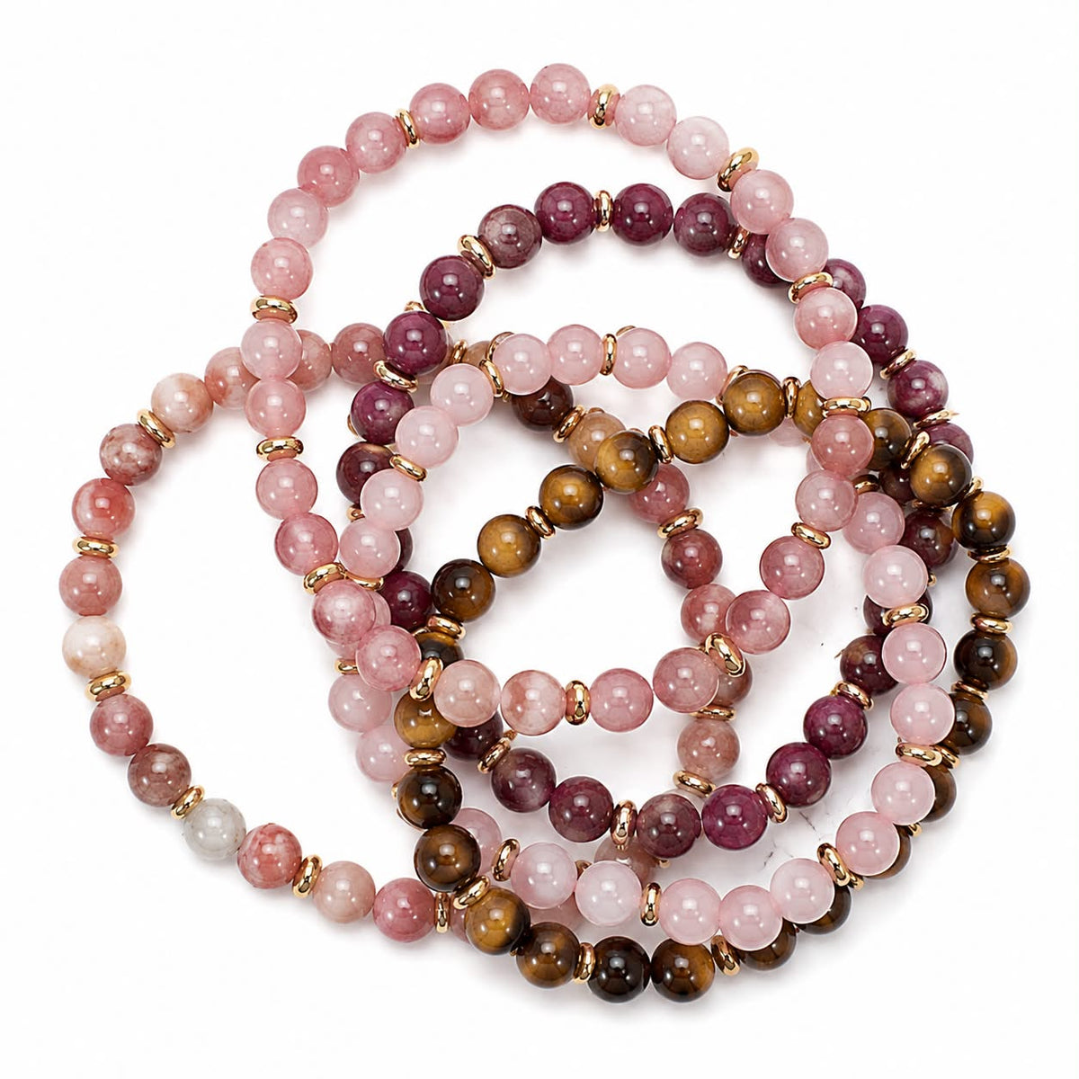 Armband Mollie – Natur / Rosé-Mix