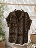 Bluse Bandana Baumwollgaze - Brown