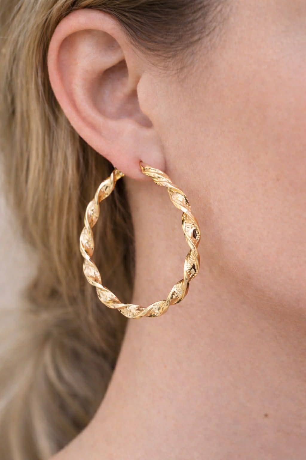 Ohrringe Jenna Hoops 18K vergoldet