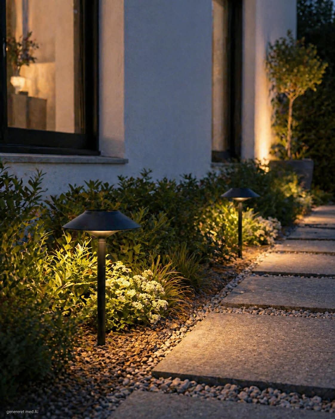 Gartenlampe mit Solarzellen – Set (2 Stück)