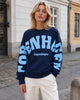Bluse Hibiscus - Navy / Sky