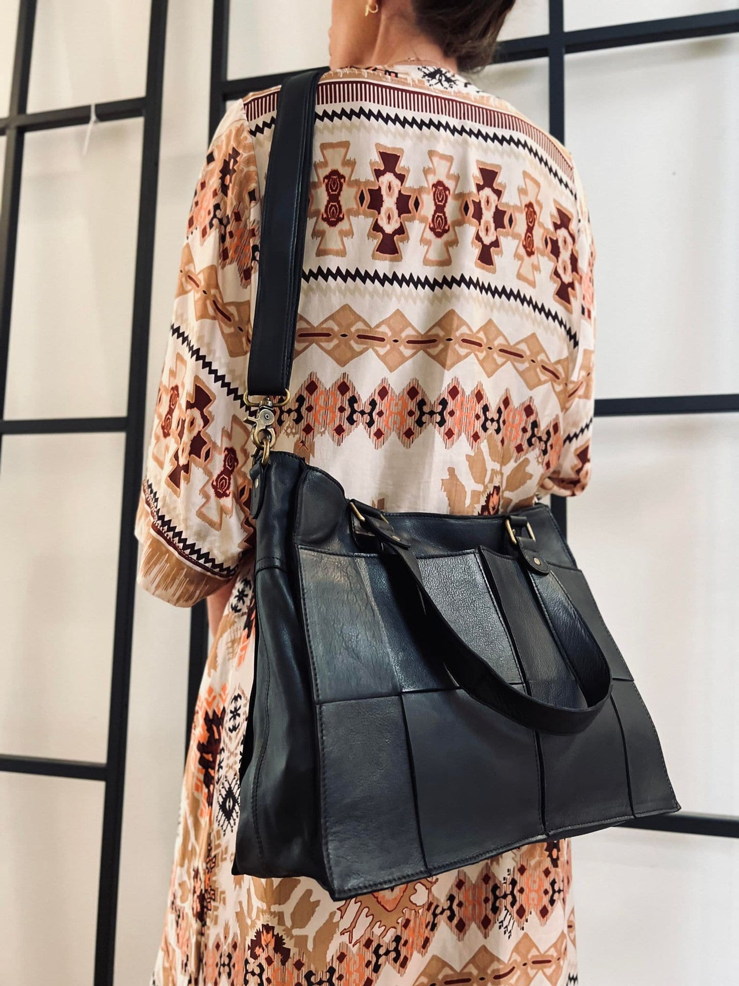 Elegant arbejdstaske / shopper - Sort - VIAMAJA.DK