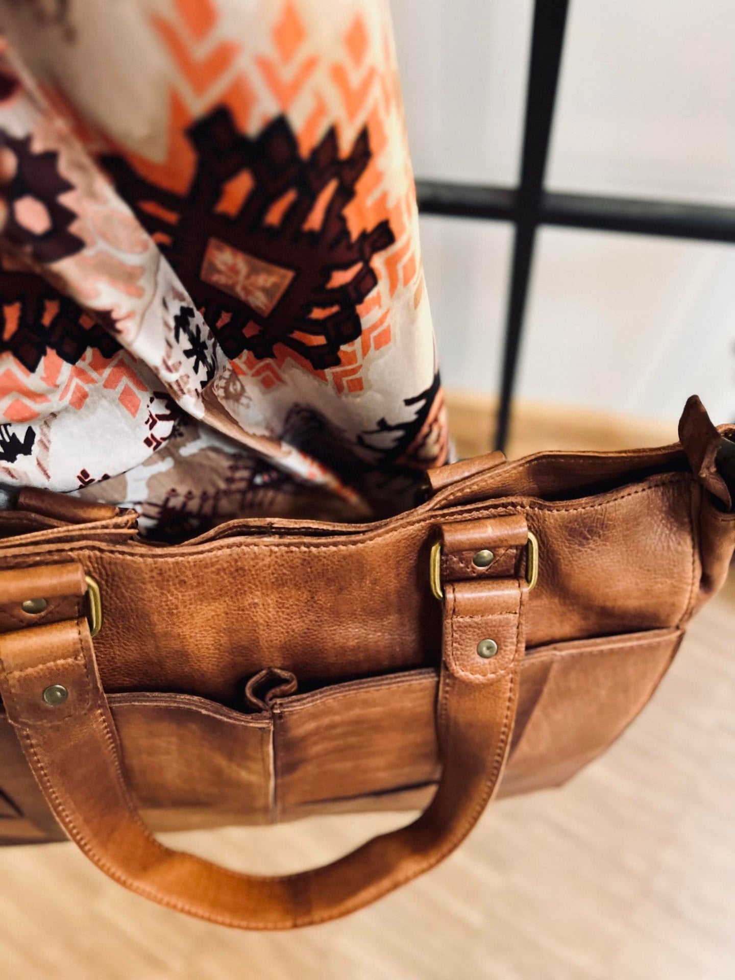 Elegant arbejdstaske / shopper - Walnut - VIAMAJA.DK