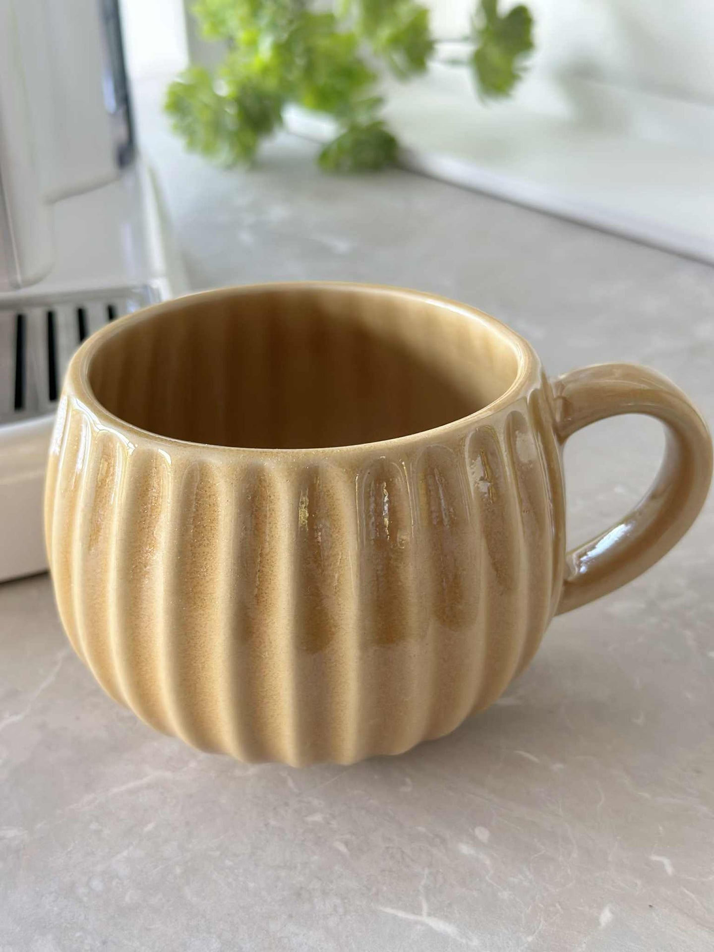 Becher VIGA Streifen - Senf