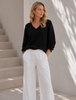 Bluse Dagmar superweiche Qualität – Schwarz