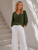 Bluse Dagmar super weiche Qualität – Army