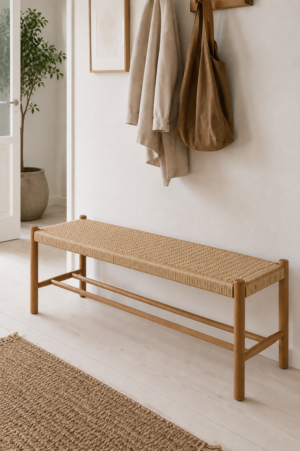 Bank Eiche natur - 120 cm