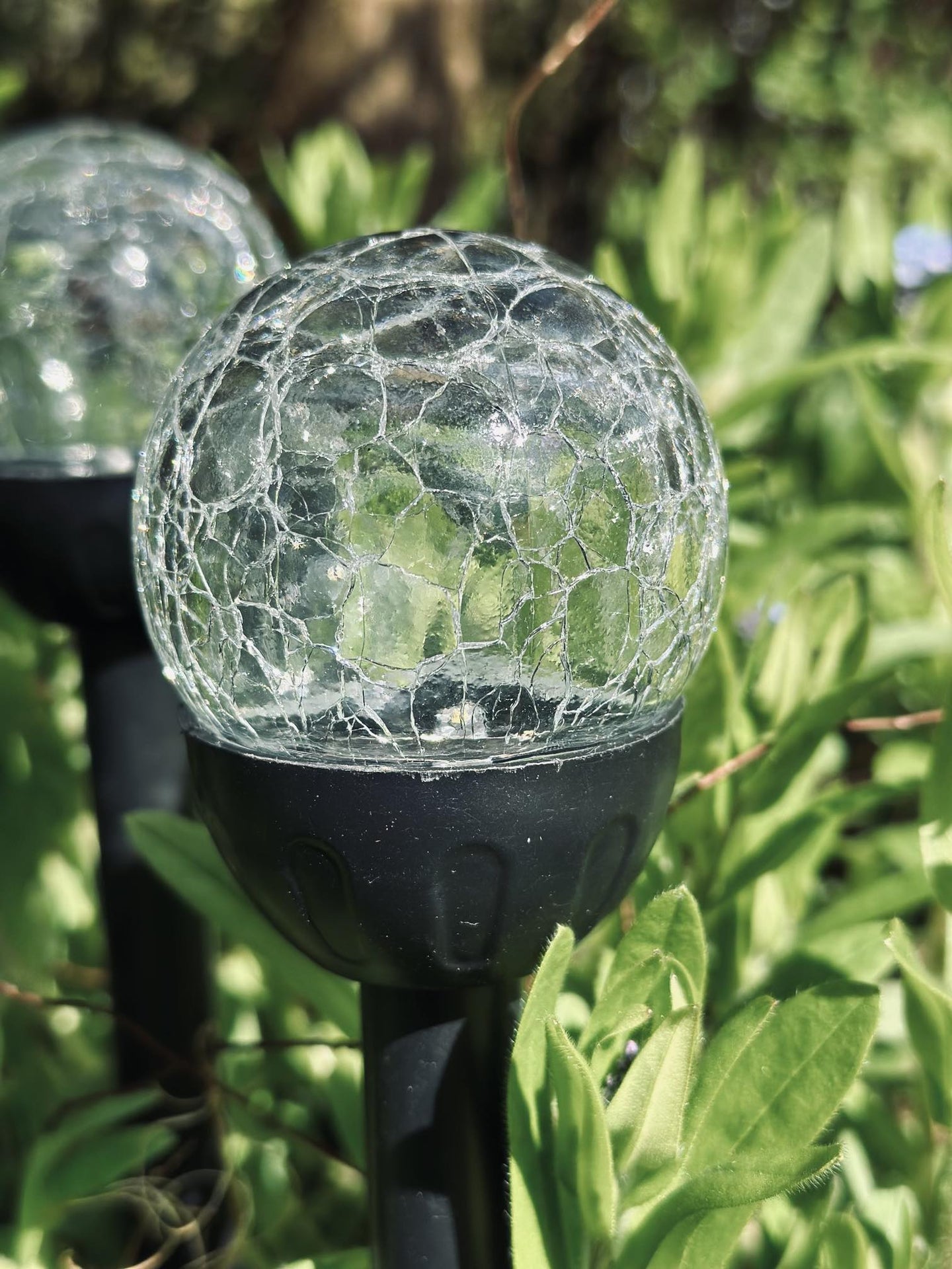 Fakkel med solceller – Glaskugle black mini - VIAMAJA.DK