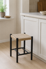 Hocker Buche natur / schwarz