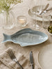 Fischteller Steingut - Hellblau