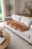 Lammfell 160 cm - XL Braun Patchwork
