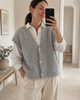 Cardigan mit kurzen Ärmeln - Grau