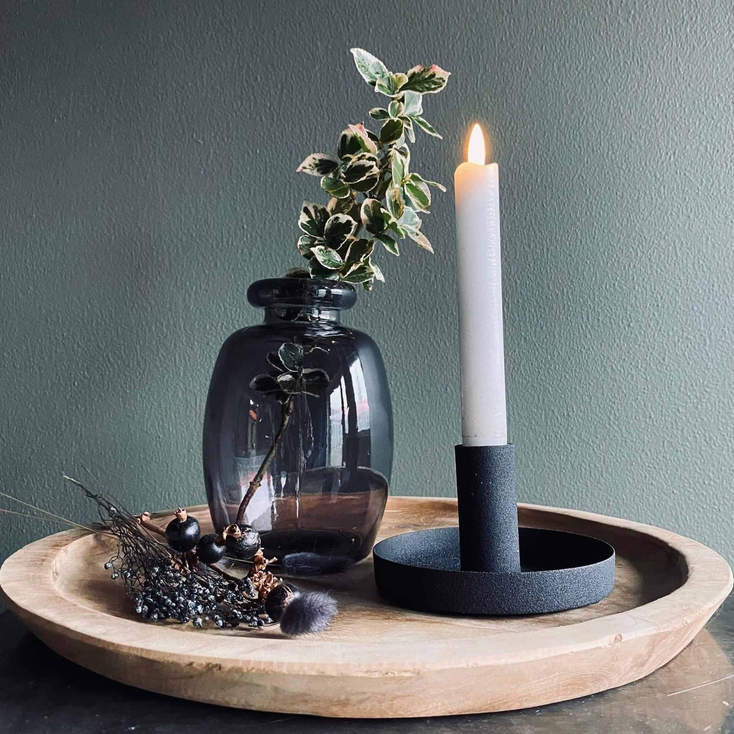 Flot vase i røgfarvet glas - Trademark - VIAMAJA