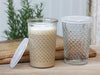 Französisches Kaffeeglas mit Muster und Deckel - 500ml