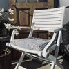 Futon-Kissen - Blau / Weiß 40x40 - Milchjungenstreifen