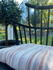 Futon-Kissen – Streifen in Rostfarben 40×40