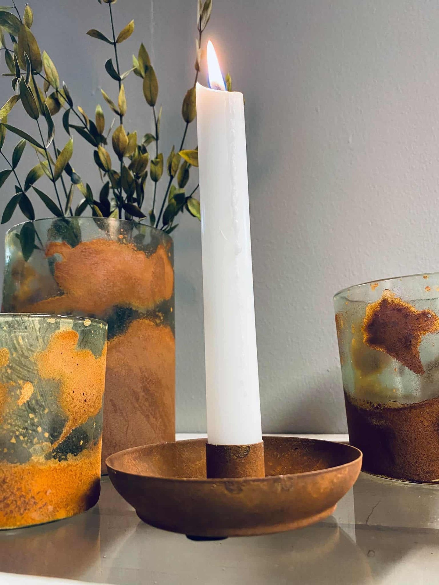 Fyrfadsstage – Lille - Rusty - VIAMAJA.DK