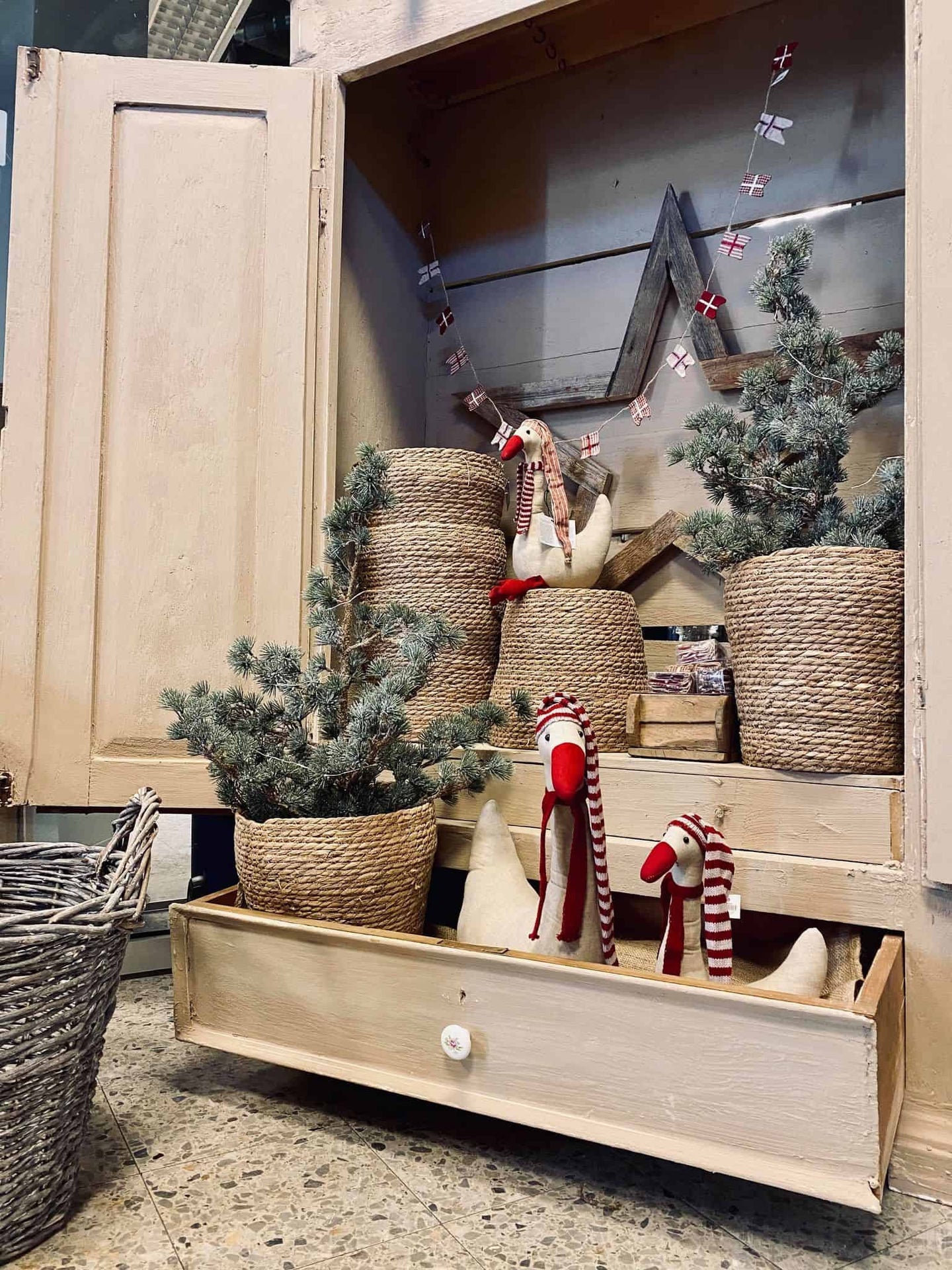 Gås m/tørklæde - H30cm stof - VIAMAJA.DK