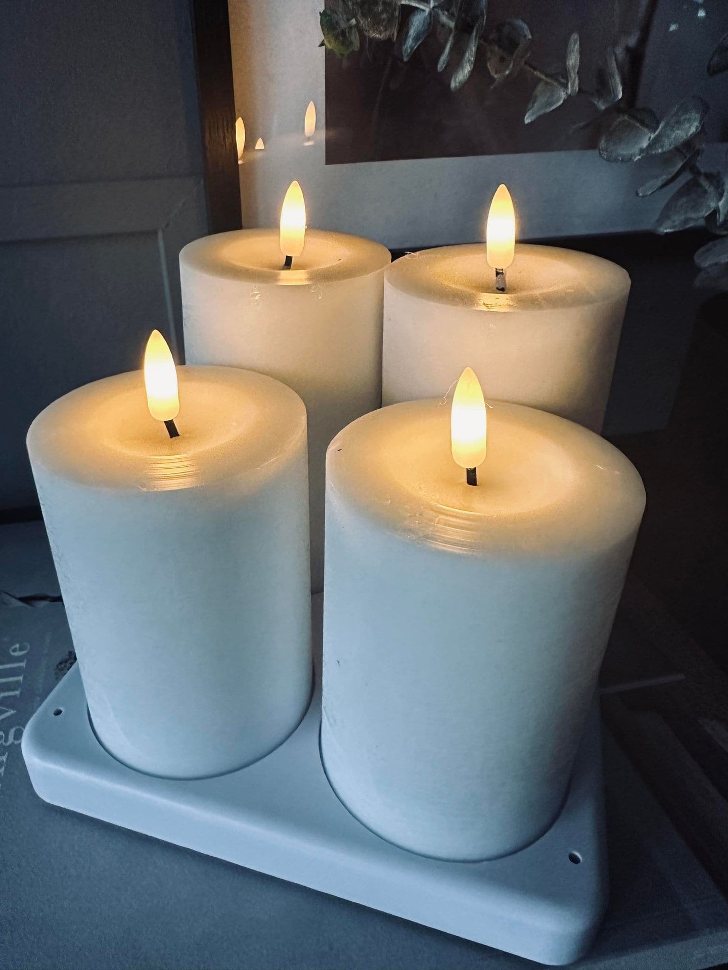 Genopladelig LED-Bloklys 4 stk - VIAMAJA.DK