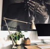 Alte französische Architektenlampe mit Gelenk