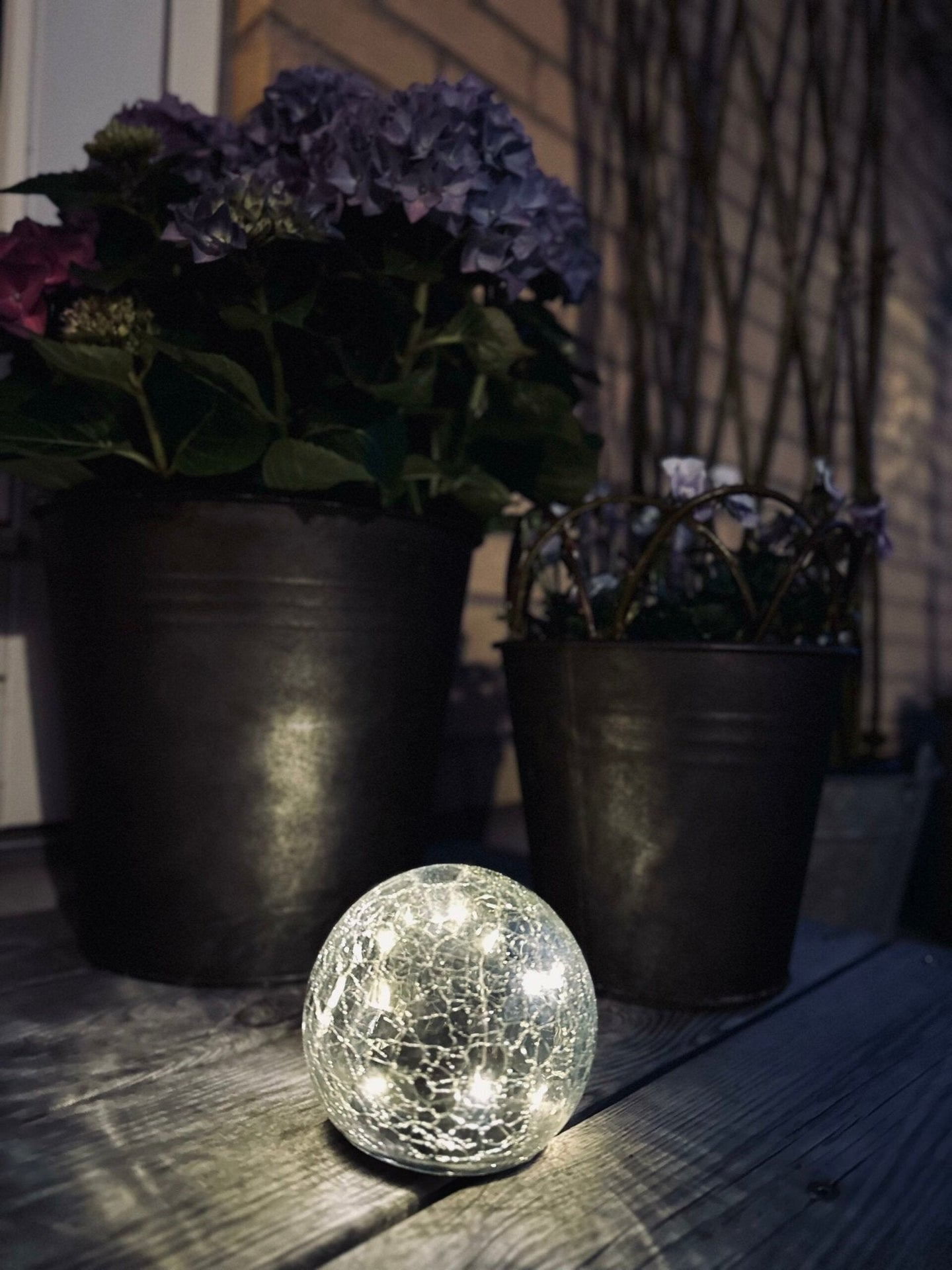 Glaskugle med solceller - Dia 10 cm - VIAMAJA.DK