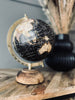 Globus auf Holzfuss - Schwarz/Gold - Medium