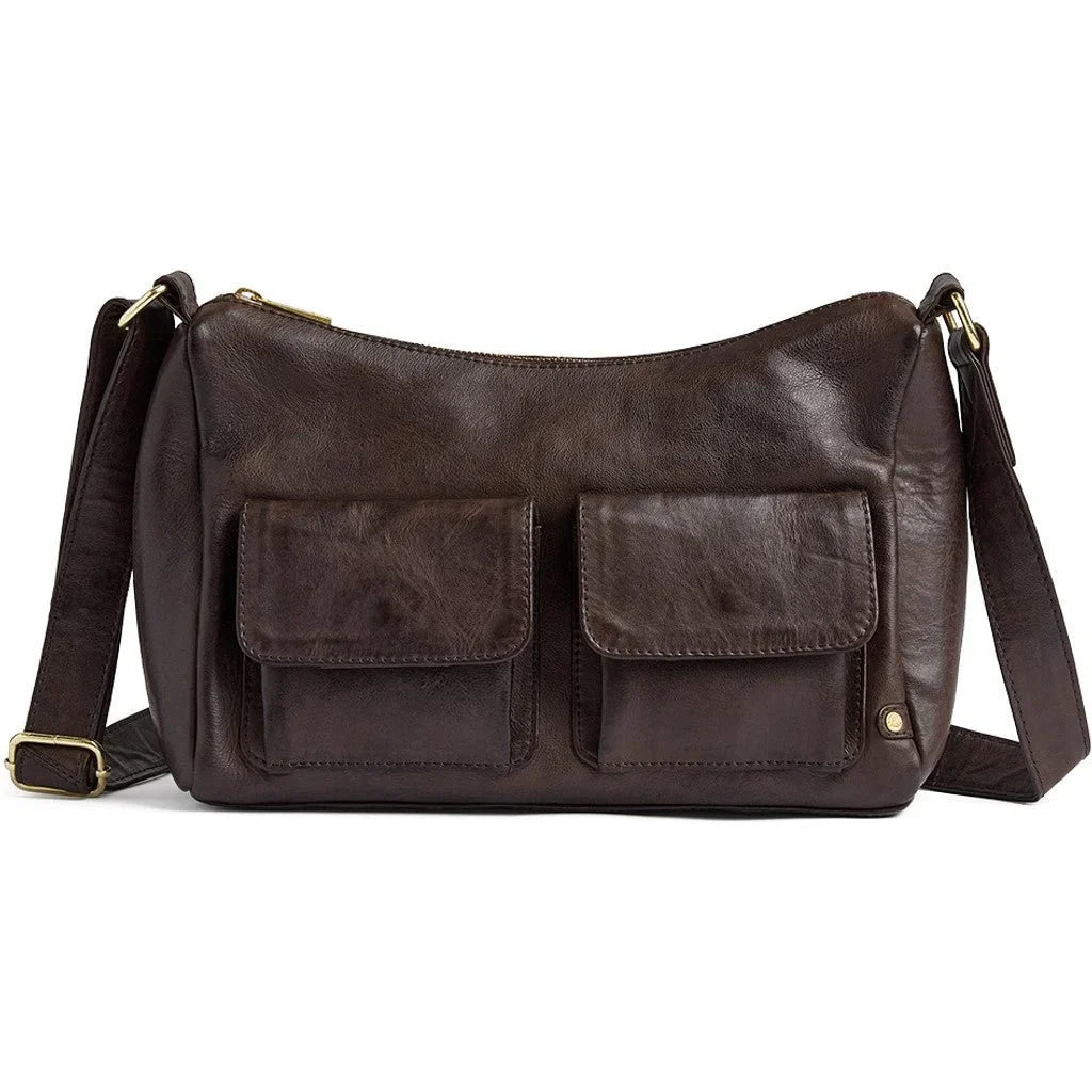 Schultertasche Golden Chic - Coffee
