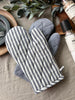 Grillhandschuh - Quilt blau gestreift