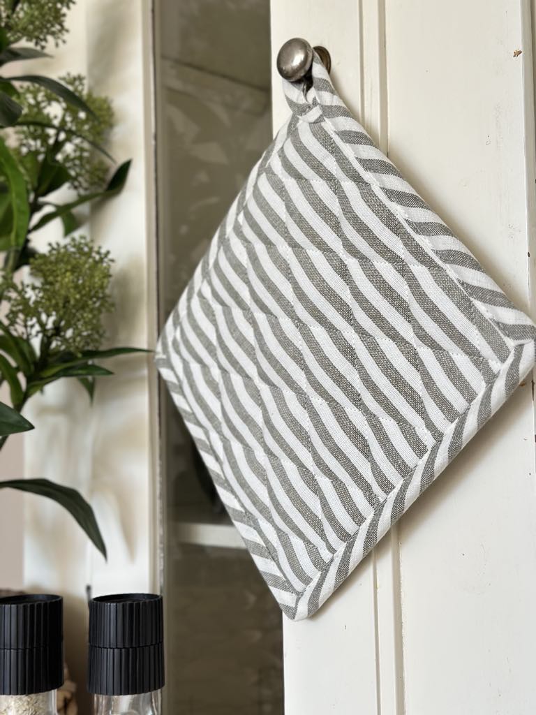 Grydelap - Salvie strib quilt - VIAMAJA