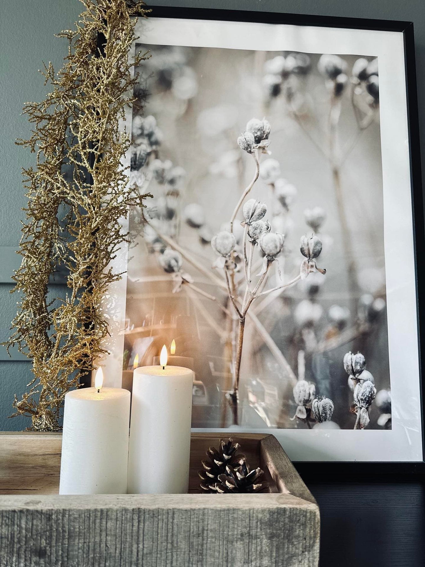 Guirlande med glimmer - 150cm Gold - VIAMAJA.DK