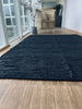 Teppich – 140x200 cm schwarzes Leder
