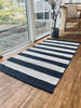 Teppich BRED STRIB - 70x140cm koks / natur