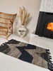 Teppich aus geflochtenem Leder – Brown Zigzag 60x90cm