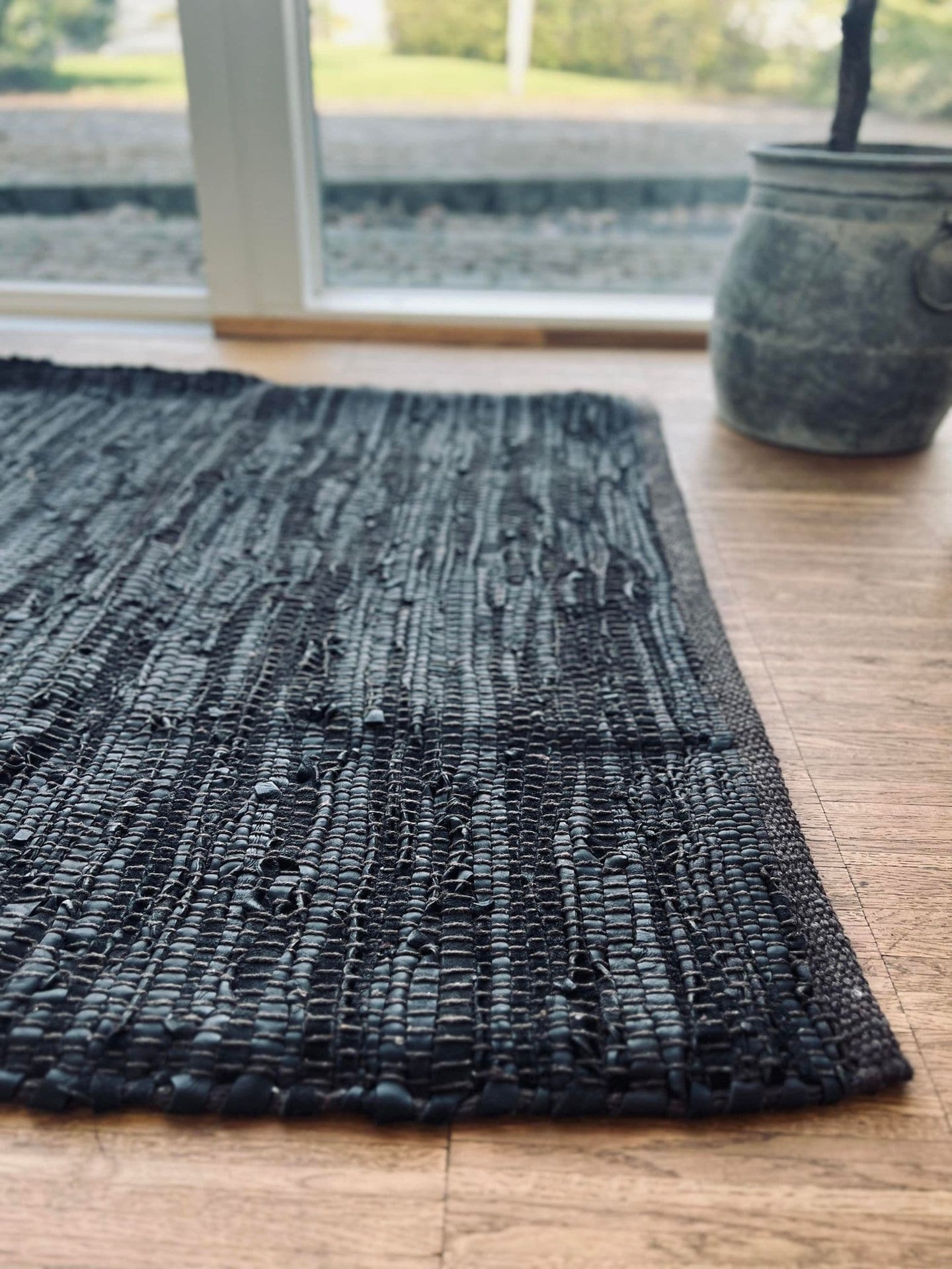 Gulvtæppe i læder - 70x140cm Valnød - VIAMAJA.DK