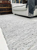 Teppich aus hellgrauem Leder - 70x200cm