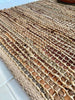 Teppich aus Leder und Jute – 140x200 Braun
